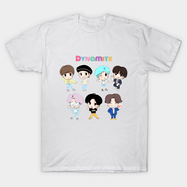 BTS DYNAMITE CHIBI - Bts Dynamite Chibi - T-Shirt | TeePublic